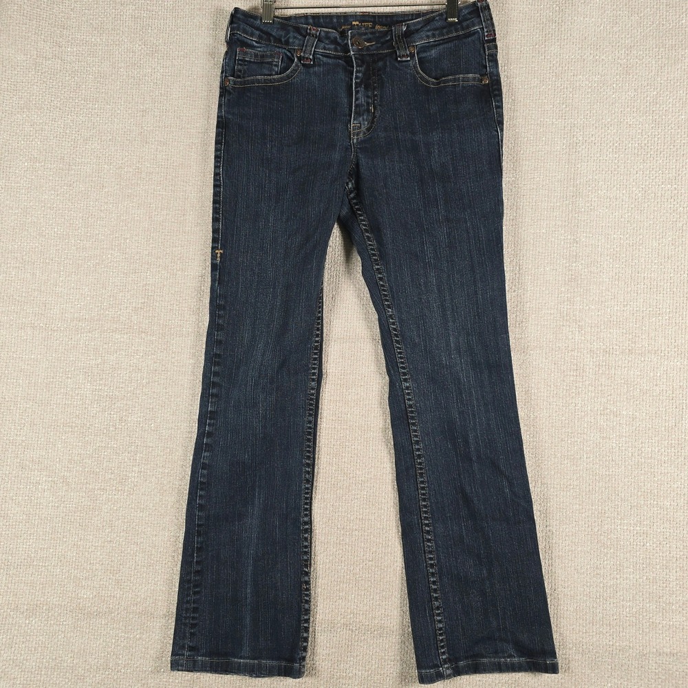 Cowgirl Tuff Co Womens Dark Wash Bootcut Jeans W30 L30 Tailored Western Denim